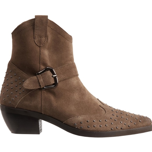 New! EMANUELE CRASTO Suede Western Italian Leather Boots Sz 8 - Picture 5 of 6